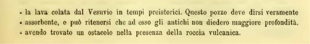 VI.10.14 Pompeii. 1900. Description of sewage system found in VI.10.14.
See Notizie degli Scavi di Antichità, 1900, (p.589)