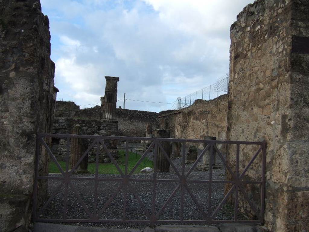 VII.7.32 Pompeii. December 2006. East side of Temple of Apollo adjacent to Forum