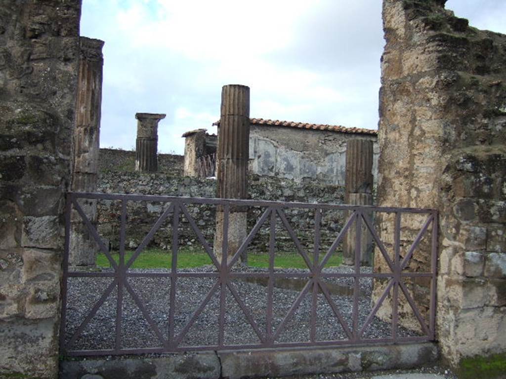 VII.7.32 Pompeii. December 2006. East side of Temple of Apollo adjacent to Forum