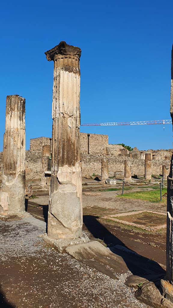 VII.7.32 Pompeii. July 2021. Detail of columns on south side.
Foto Annette Haug, ERC Grant 681269 DÉCOR.