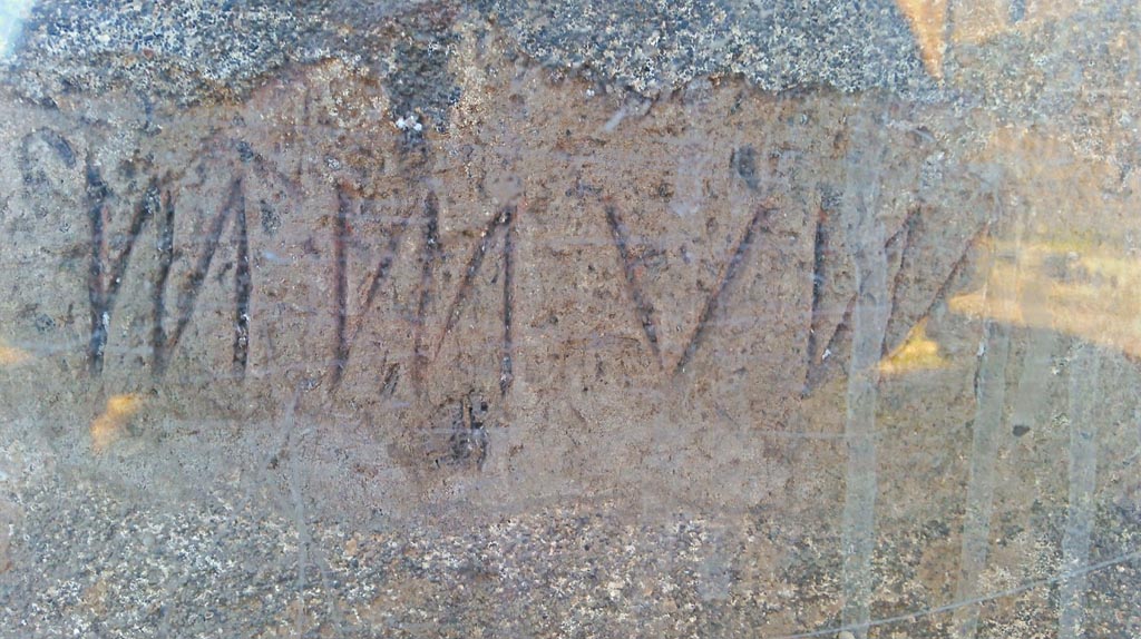 VII.7.32 Pompeii. December 2019. Detail of part of inscription. Photo courtesy of Giuseppe Ciaramella.