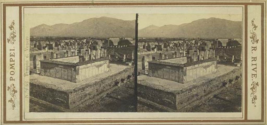 VII.7.32 Pompeii. Undated photo-view by Roberto Rive, numbered 462. Looking south-east across podium and cella, from north-west corner. Photo courtesy of Rick Bauer.