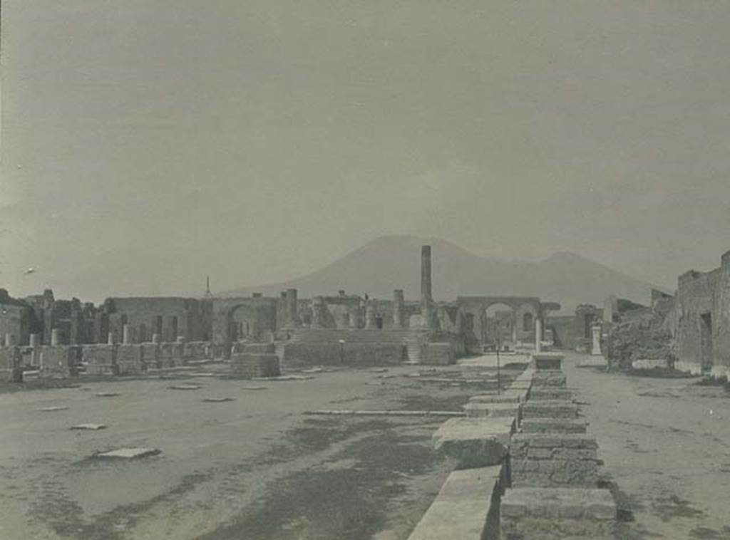 VII.8 Pompeii Forum. 5th June 1925. Looking north along the east side. Photo courtesy of Rick Bauer.