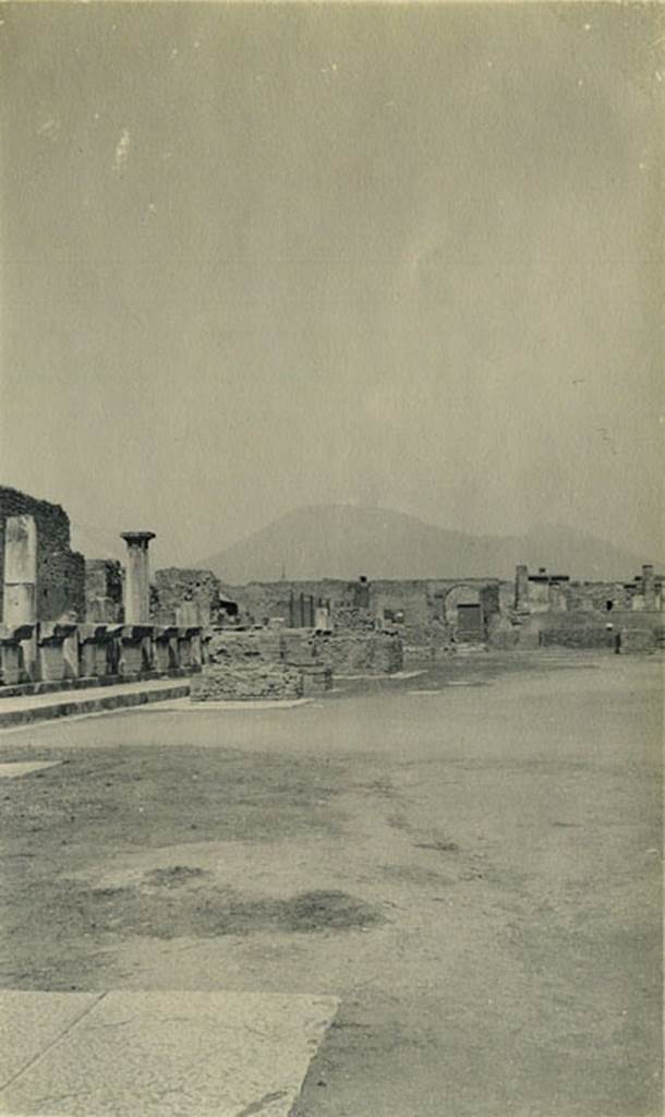VII.8 Pompeii Forum. 1953, looking north along west side. Photo courtesy of Rick Bauer.