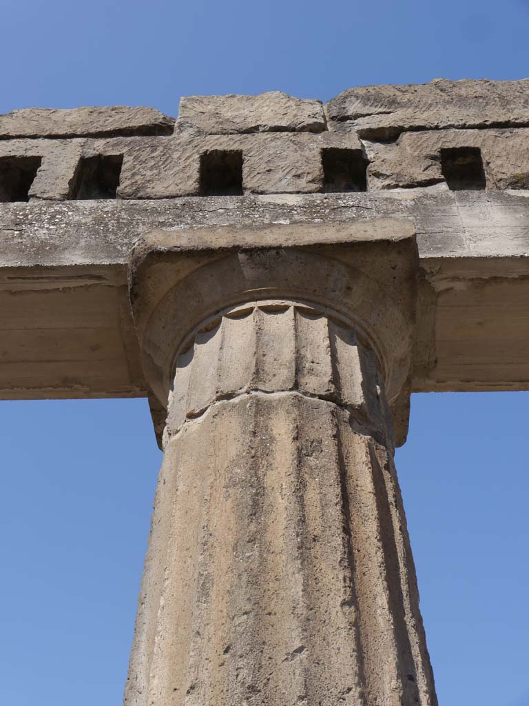 VII.8.00, Pompeii. south side of forum March 2019. Detail of ancient portico.
Foto Anne Kleineberg, ERC Grant 681269 DÉCOR.