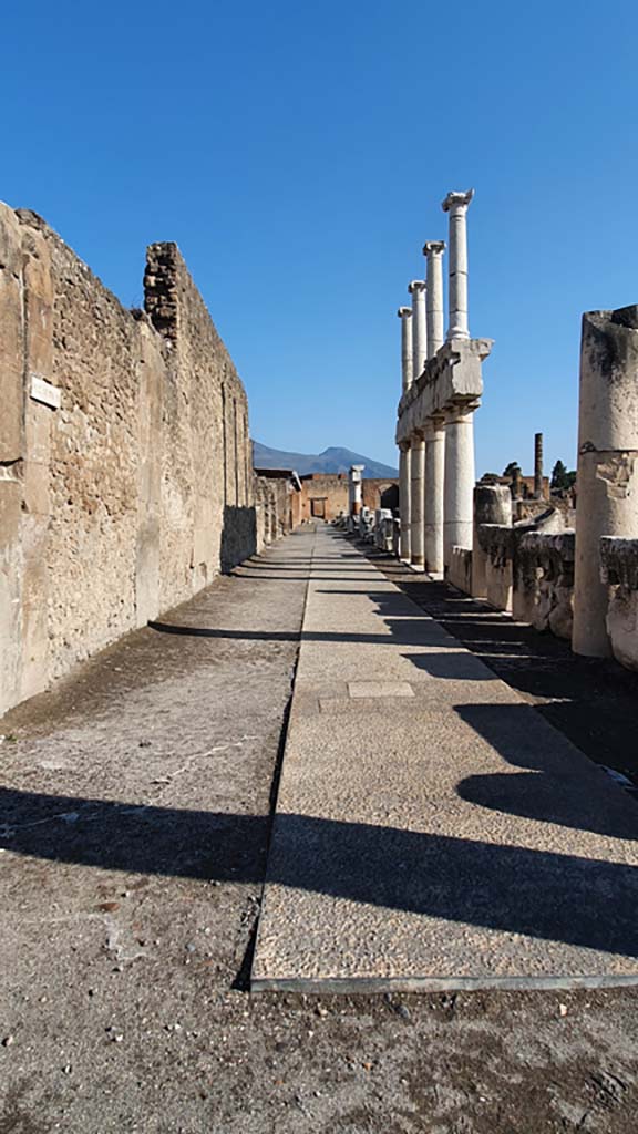 VII.8 Pompeii Forum. July 2021. Looking north along west side of Forum portico.
Foto Annette Haug, ERC Grant 681269 DÉCOR.