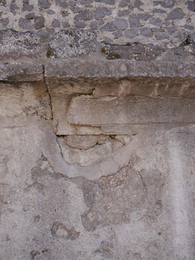 VII.8.1 Pompeii, September 2018. Detail of lower west wall.
Foto Anne Kleineberg, ERC Grant 681269 DÉCOR.