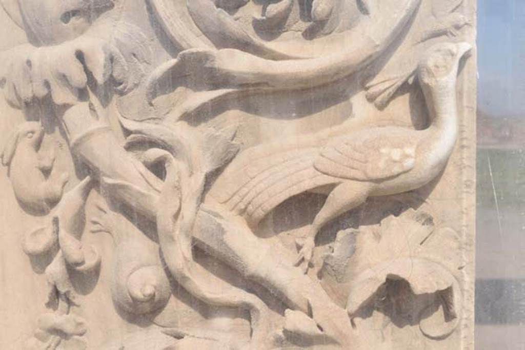 VII.9.1 Pompeii. April 2018. Detail of decoration from north side of doorway. Photo courtesy of Ian Lycett-King.
Use is subject to Creative Commons Attribution-NonCommercial License v.4 International.