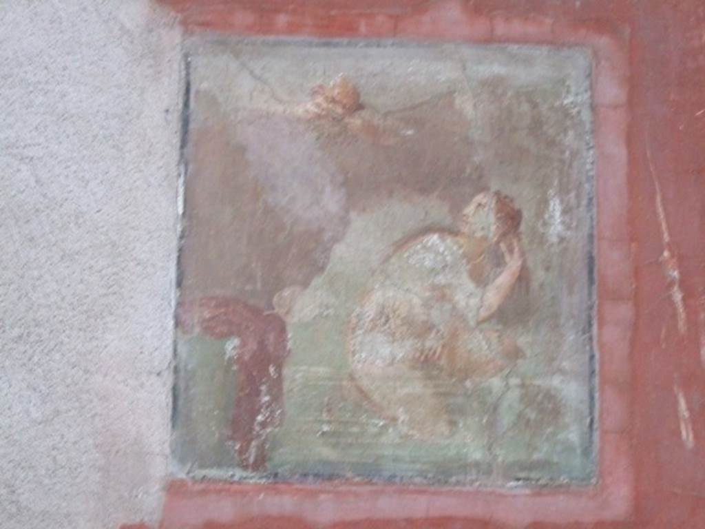 VII.16.17-22 Pompeii. December 2007. Wall painting of Diana and Actaeon, or Venus at her bath watched by an old Silenus, from centre of north wall.