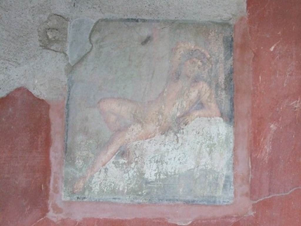 VII.16.17-22 Pompeii. December 2007. Centre wall painting of Narcissus, from the east wall.