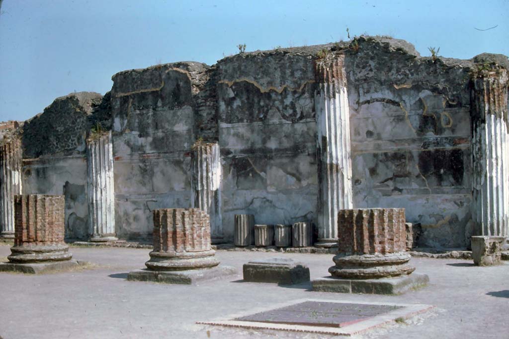 VIII.1.1 Pompeii, 7th August 1976. Looking towards south wall of Basilica.
Photo courtesy of Rick Bauer, from Dr George Fay’s slides collection.