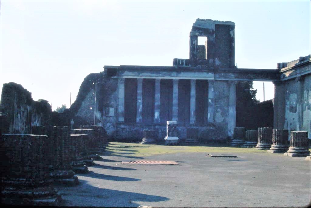 VIII.1.1 Pompeii. 4th December 1971. Looking west across Basilica.
Photo courtesy of Rick Bauer, from Dr George Fay’s slides collection.