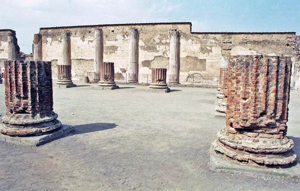 VIII.1.1, Pompeii. October 2001. Looking towards north wall of Basilica. Photo courtesy of Peter Woods.