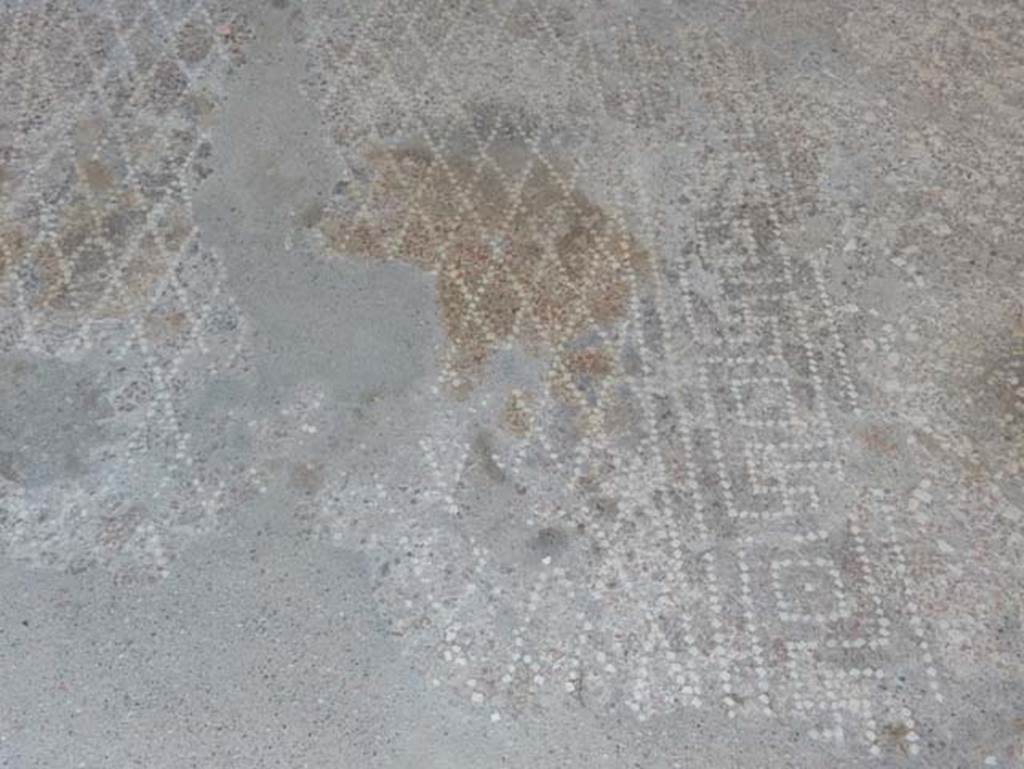 VIII.2.16 Pompeii. May 2018. Floor decoration in cubiculum, showing “carpet” design in tesserae. Photo courtesy of Buzz Ferebee.