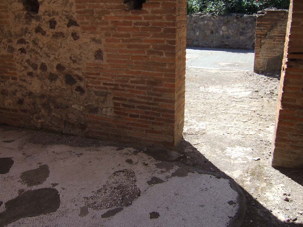 VIII.2.16 Pompeii. September 2005.
Doorway from corridor in south-west corner of atrium, leading to room/cubiculum opening onto east portico.
