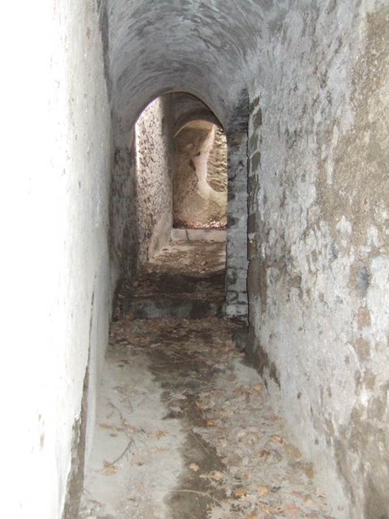 VIII.2.39 Pompeii. May 2006. Corridor 01, looking north from second lower floor, room 03.