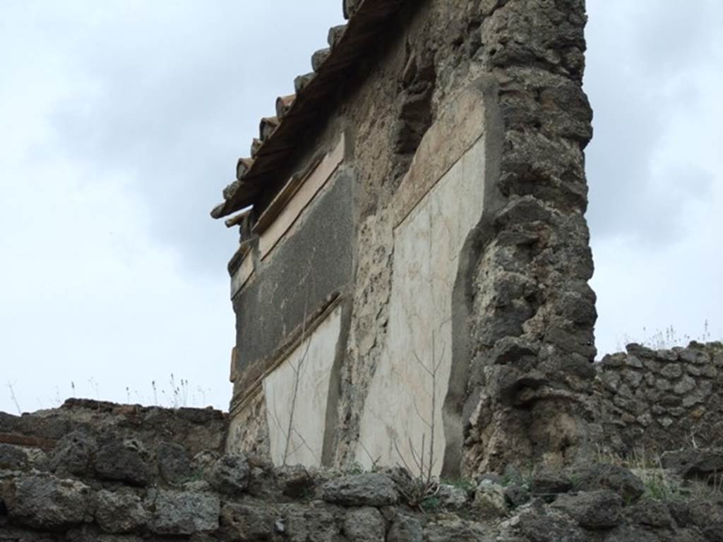 VIII.5.28 Pompeii. December 2007. North wall of upper storey in Room 3 on east side of atrium. Taken from VIII.5.32.