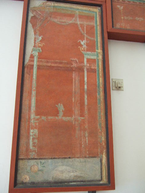 VIII.7.28 Pompeii.  Limestone stele with twenty lines of hieroglyphs.
These relate to the last twenty years of Pharoanic rule leading up to Egypt being conquered by Alexander the Great.  Found on a pillar placed at the entrance to the temple.  Now in Naples Archaeological Museum.
