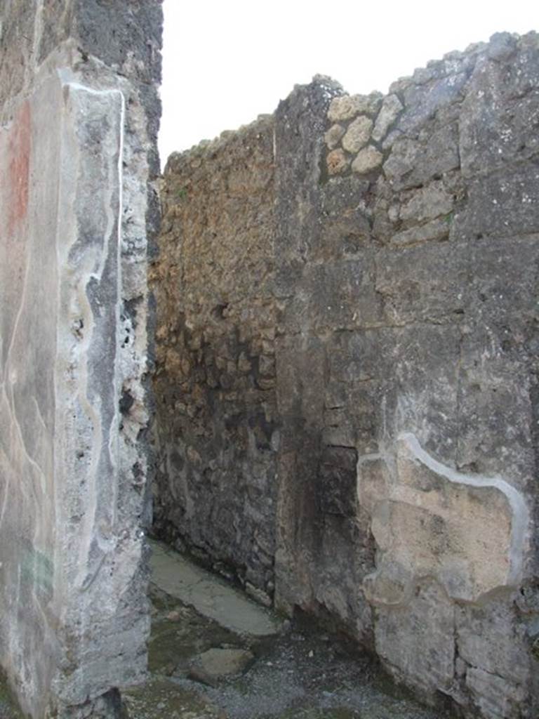 IX.3.5 Pompeii. March 2009. Room 33. Corridor on west side of tablinum.