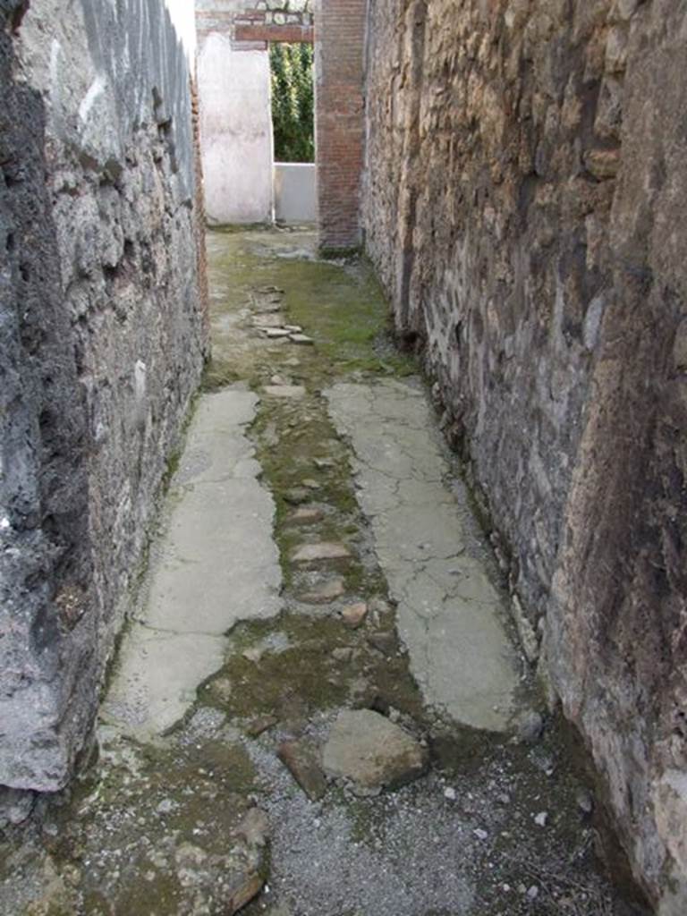 IX.3.5 Pompeii. March 2009. Room 33. Corridor, looking south to room 21.