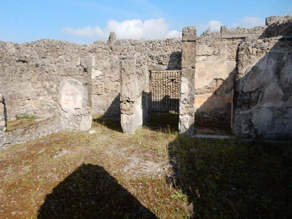 IX.3.5 Pompeii. May 2015. Room 30, secondary atrium. Looking west towards doorway to room 34, entrance doorway at IX.3.24, and doorway to room 29. Photo courtesy of Buzz Ferebee.