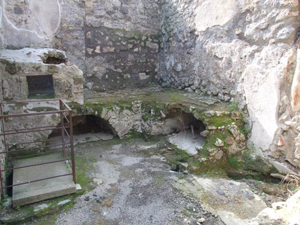 IX.3.5 Pompeii. March 2009. Room 9, oven and hearth in kitchen.