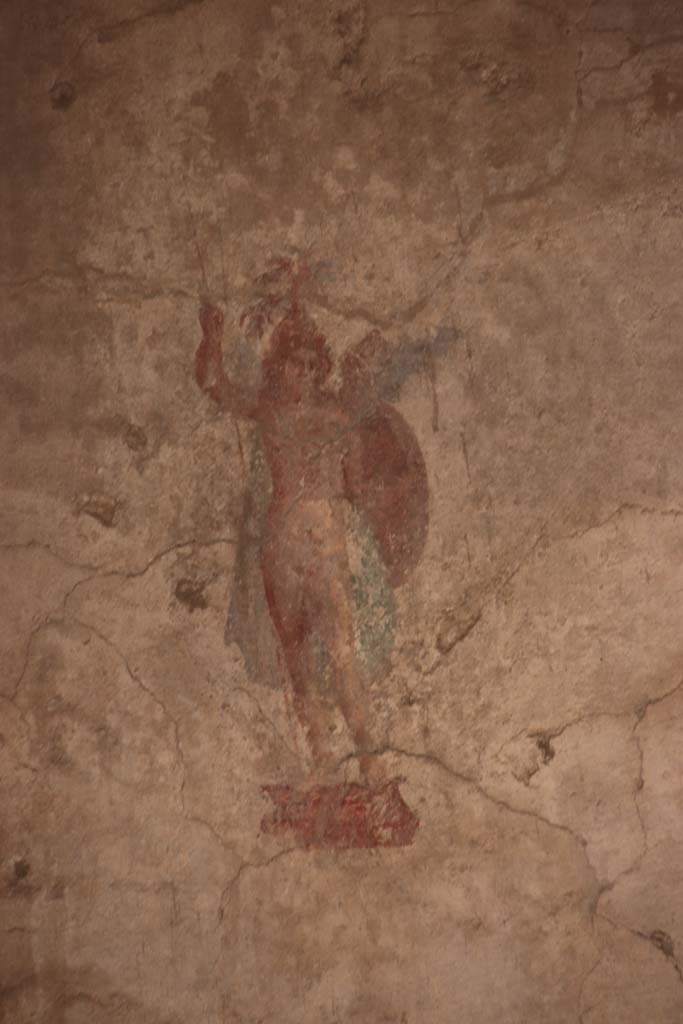 IX.3.5 Pompeii. October 2020. Room 16, painted figure from east end of south wall.
Photo courtesy of Klaus Heese.