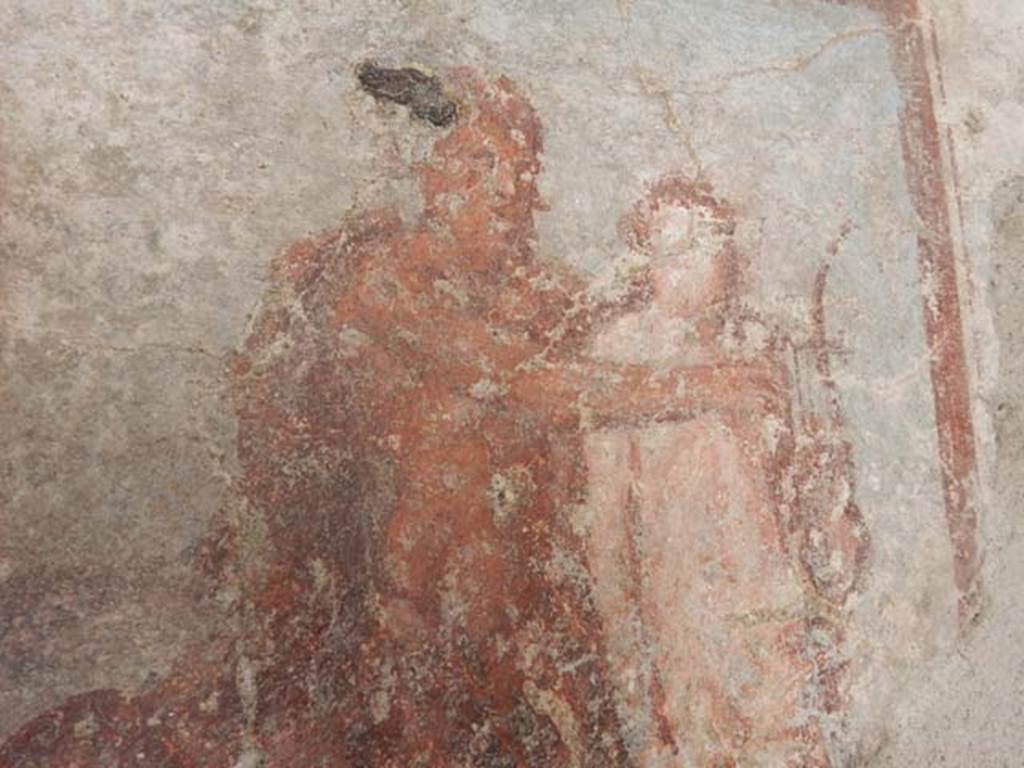 IX.3.5 Pompeii. May 2015. Room 16, detail from wall painting of Chiron and Achilles, from south wall. Photo courtesy of Buzz Ferebee.