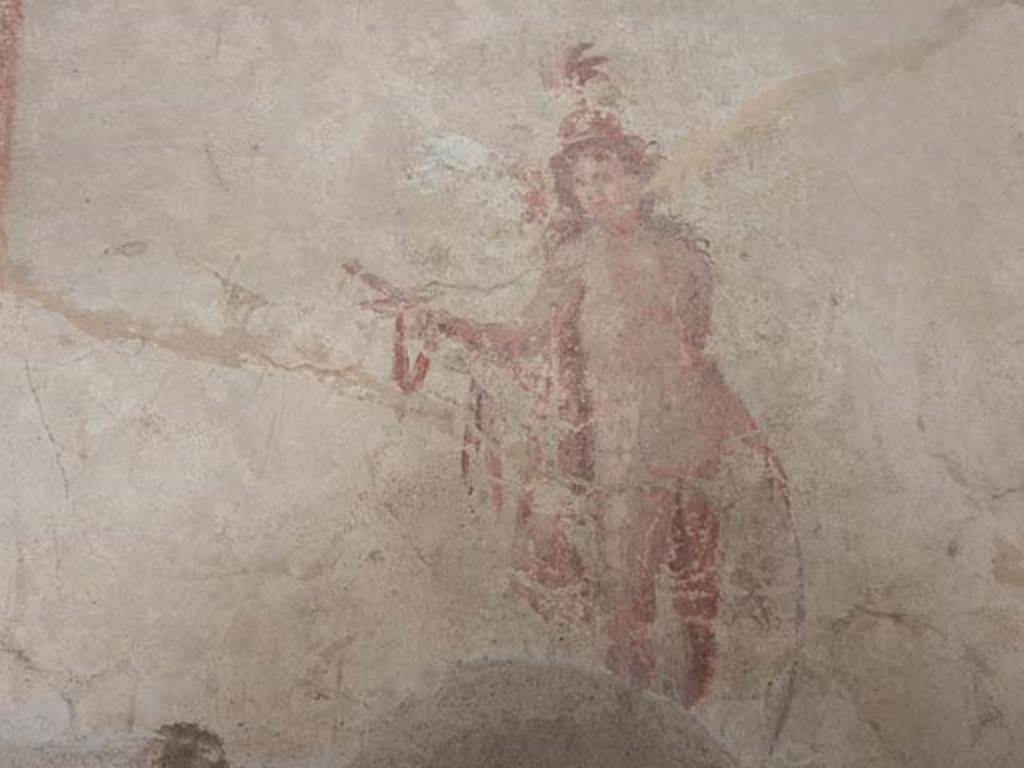 IX.3.5 Pompeii. May 2015. Room 16, painted figure from west side of south wall.
Photo courtesy of Buzz Ferebee.