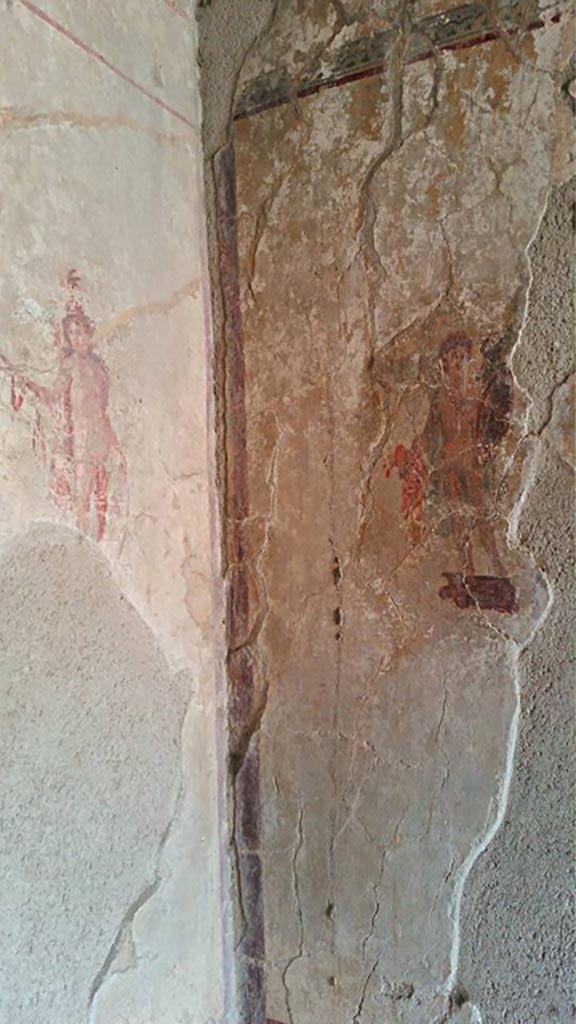 IX.3.5 Pompeii. 2016/2017.
Painted figures in south-west corner. Photo courtesy of Giuseppe Ciaramella.