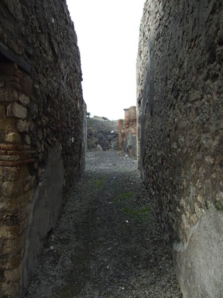 IX.3.15 Pompeii. March 2009. Room 7. Corridor leading to rear.