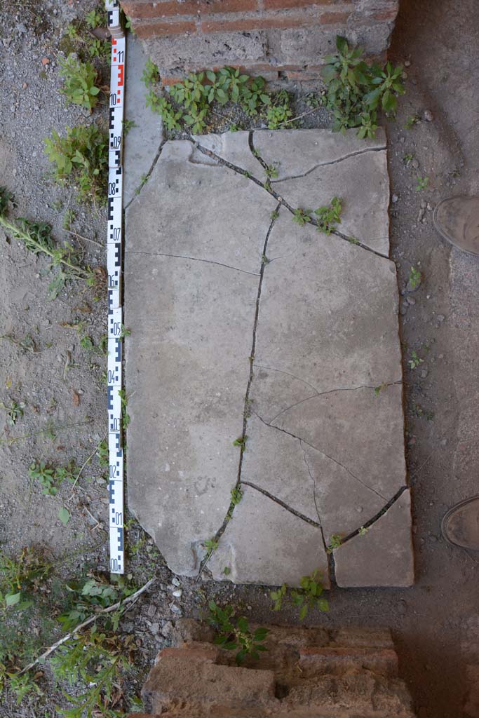 IX.5.11 Pompeii. May 2017. Room f, doorway threshold.
Foto Christian Beck, ERC Grant 681269 DÉCOR.