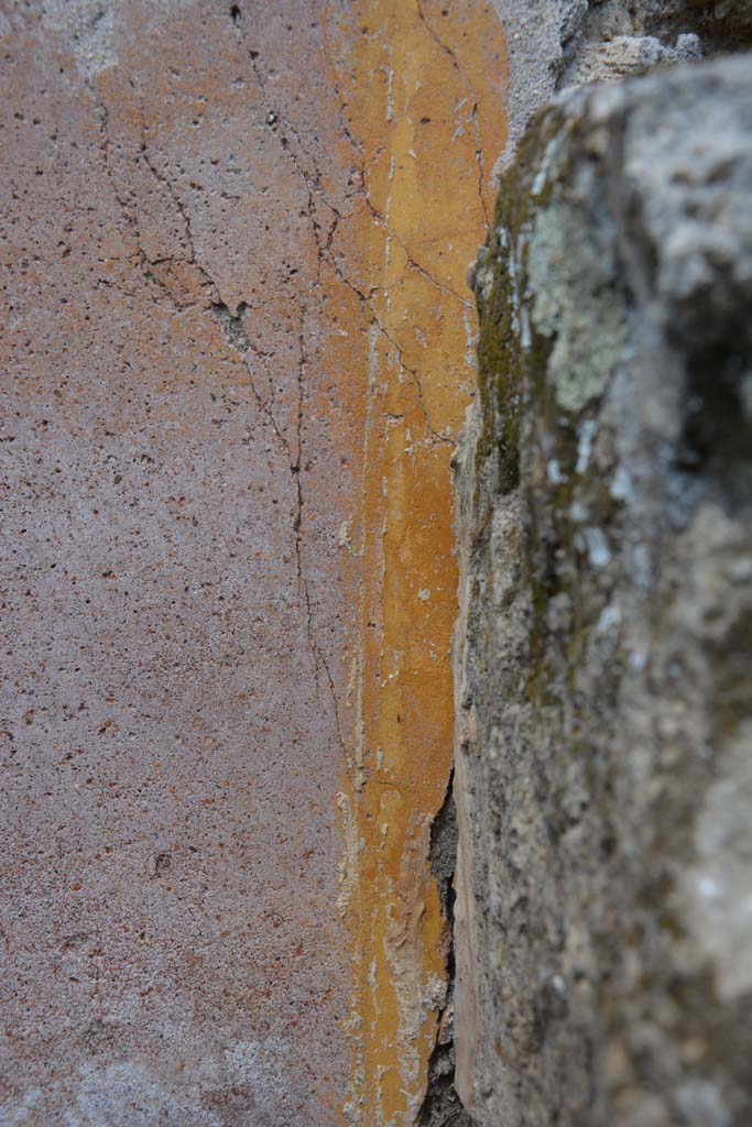 IX.5.18 Pompeii. May 2017.
Room i, detail of painted decoration in atrium b, on north side of wall.
Foto Christian Beck, ERC Grant 681269 DÉCOR.