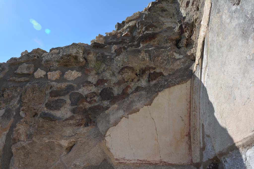IX.5.18 Pompeii. May 2017. Room n, detail from north wall in north-east corner.
Foto Christian Beck, ERC Grant 681269 DÉCOR.