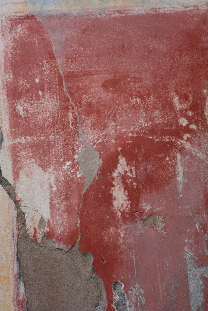 IX.5.18 Pompeii. March 2017.
Room o, detail of painted panel on west wall in north-west corner.
Foto Christian Beck, ERC Grant 681269 DÉCOR.