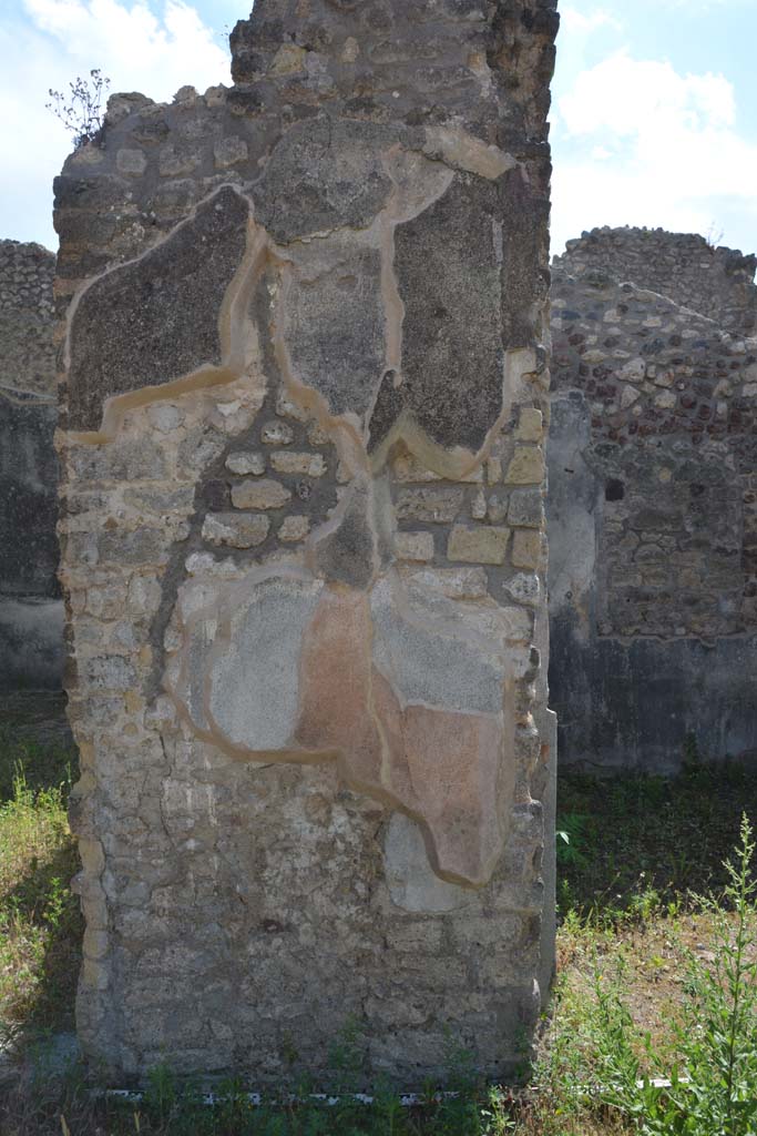 IX.5.18 Pompeii. May 2017. Room b, west side, detail of pilaster.
Foto Christian Beck, ERC Grant 681269 DÉCOR.