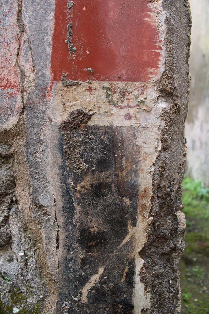 IX.5.18 Pompeii. May 2019. Room c/d, detail of painted decoration on east wall at south end.
Foto Christian Beck, ERC Grant 681269 DÉCOR.