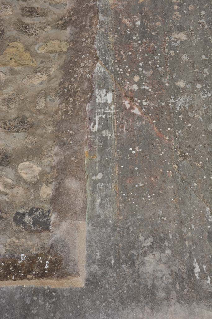 IX.5.18 Pompeii. March 2018.
Triclinium “f”, detail from north side of central painting on west wall.
Foto Annette Haug, ERC Grant 681269 DÉCOR.