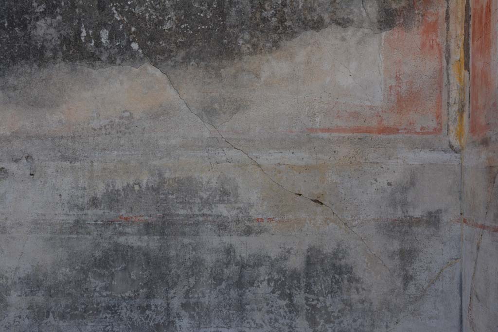 IX.5.18 Pompeii. March 2018. Triclinium “f”, detail from west wall at north end.
Foto Annette Haug, ERC Grant 681269 DÉCOR.