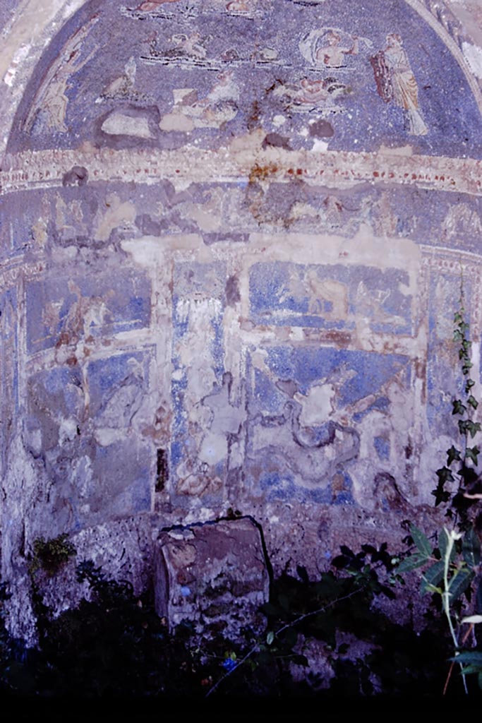 IX.7.20 Pompeii. 1977. Mosaic fountain. Photo by Stanley A. Jashemski.
Source: The Wilhelmina and Stanley A. Jashemski archive in the University of Maryland Library, Special Collections (See collection page) and made available under the Creative Commons Attribution-Non-Commercial License v.4. See Licence and use details.
J77f0421