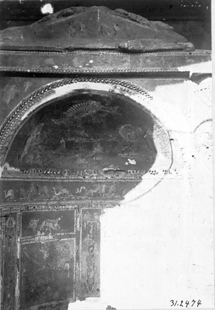 IX.7.20 Pompeii. 1931. Mosaic fountain.
DAIR 31.2474. Photo © Deutsches Archäologisches Institut, Abteilung Rom, Arkiv.
See http://arachne.uni-koeln.de/item/marbilderbestand/936497