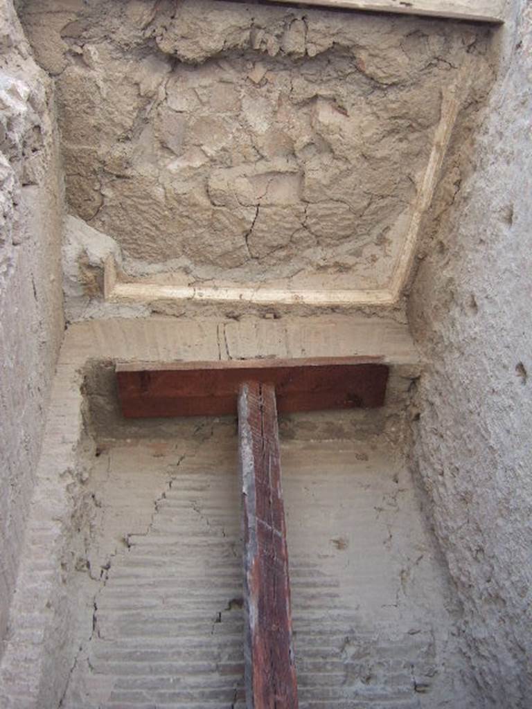 Fountain in arch at north-east corner of Forum. May 2006. Ceiling.
