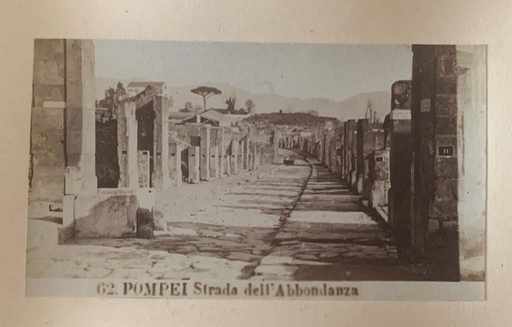 Fountain outside VII.9.67. Via dell Abbondanza, Pompeii. From an album dated 1882. Looking east between VII.9 and VIII.3.
Photo courtesy of Rick Bauer.
