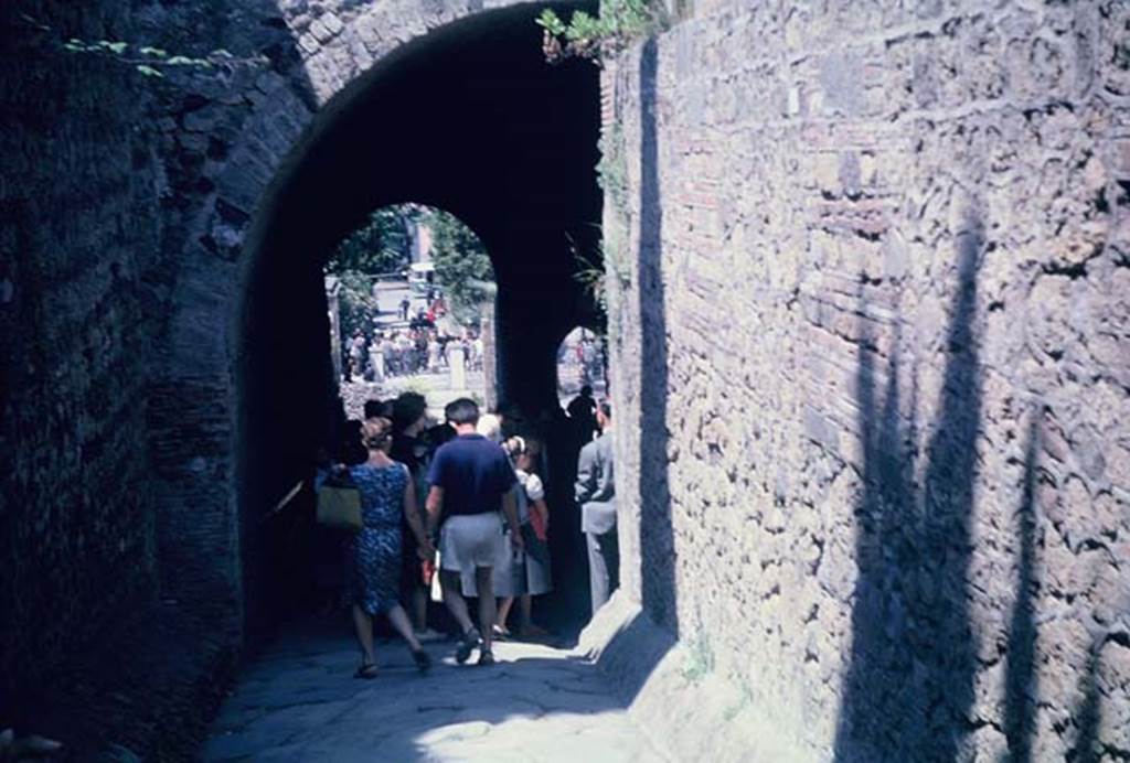 Porta Marina, Pompeii. June 1962. Exiting the site. Photo courtesy of Rick Bauer.

