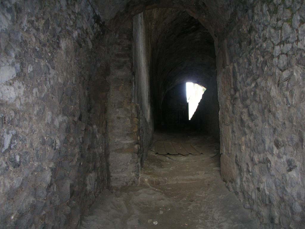 Porta Marina, Pompeii. May 2011. Looking towards east end of pedestrian tunnel. Photo courtesy of Ivo van der Graaff.