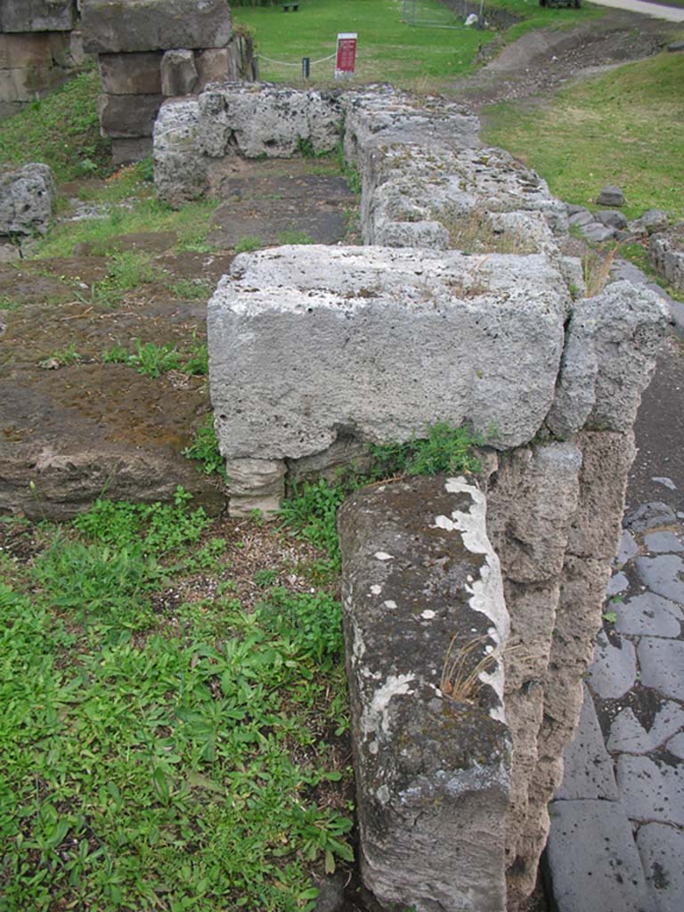 Vesuvian Gate, Pompeii. May 2010.
Detail of upper west side of gate, looking north. Photo courtesy of Ivo van der Graaff.