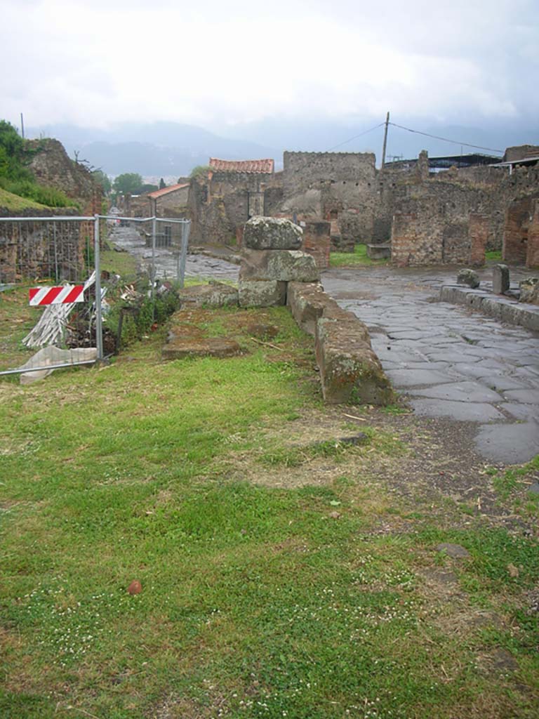Vesuvian Gate Pompeii. May 2010. 
Looking south along site of east side of gate. Photo courtesy of Ivo van der Graaff.
