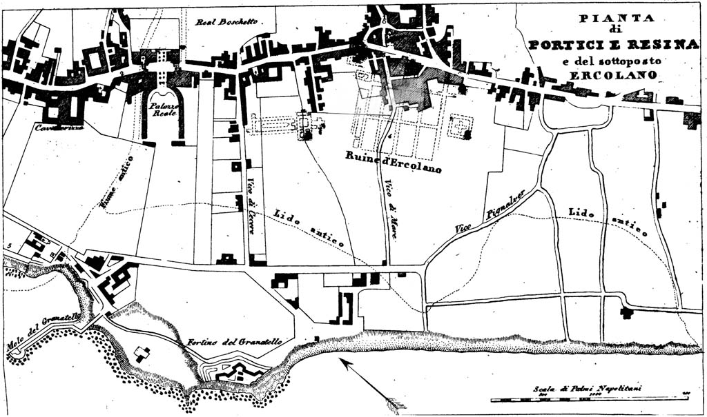 Portici e Resina e del sottoposto Ercolano 1827 