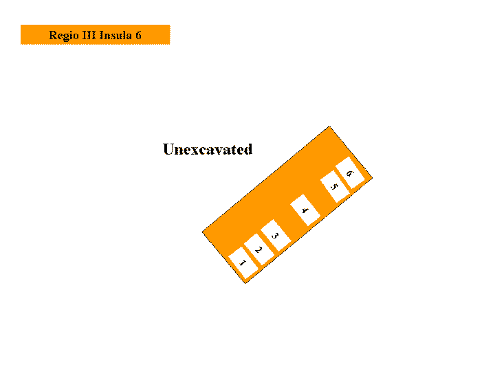 Pompeii Regio III(3) Insula 6. Plan of entrances 1 to 6
