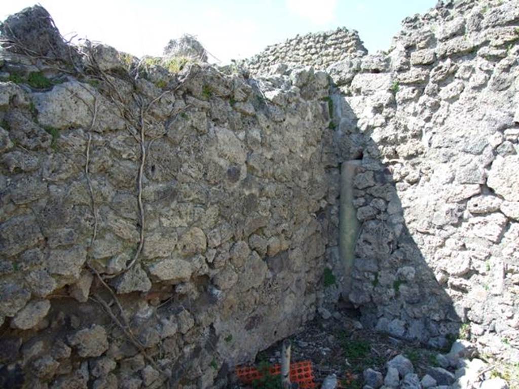 I.2.16 Pompeii.  March 2009. Room 2. North west corner, with downpipe.